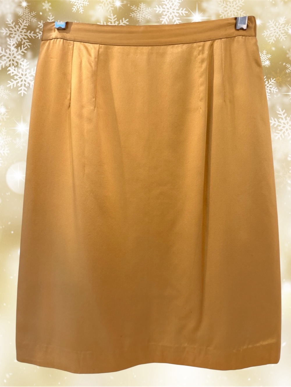 AKA New York Golden Silk Straight Skirt, Fully Lined, Back zip, Elegant! Sz 8